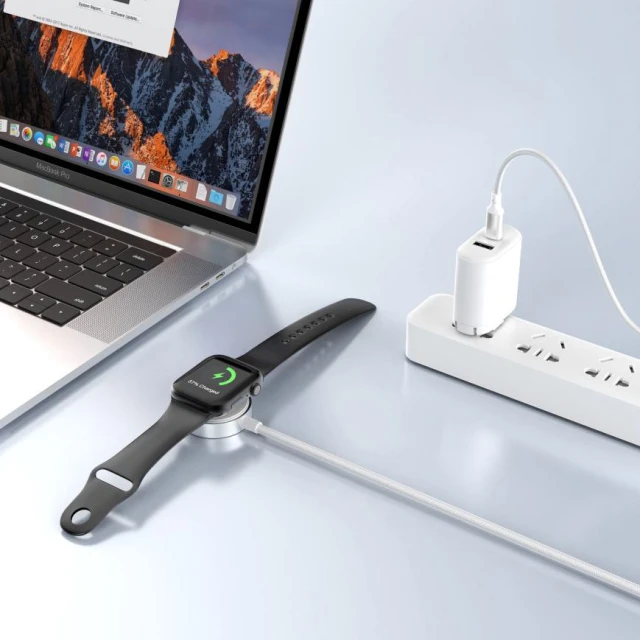 Зарядний кабель Tech-Protect MC02 UltraBoost USB-A для Apple Watch 1 m White (5906302360093)