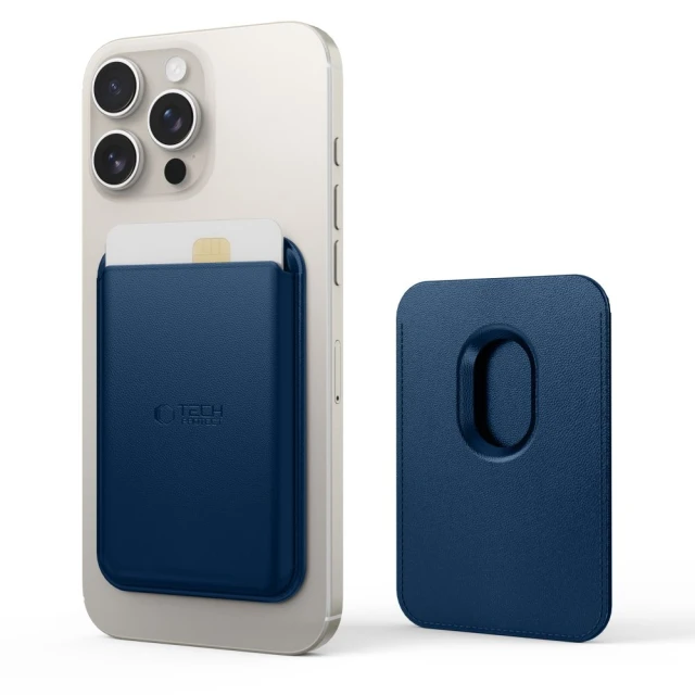 Магнитный кошелек Tech-Protect MagWallet Navy Blue with MagSafe (5906302360109)