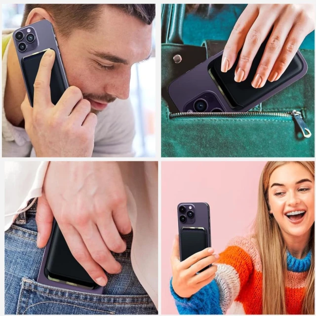 Магнитный кошелек Tech-Protect MagWallet Navy Blue with MagSafe (5906302360109)