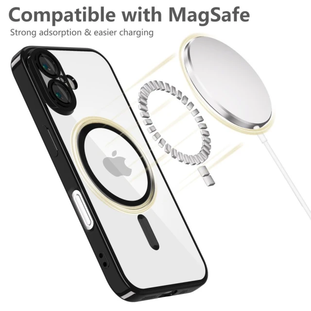 Чехол Tech-Protect MagFlex для iPhone 16e Shiny Black with MagSafe (5906302360246)