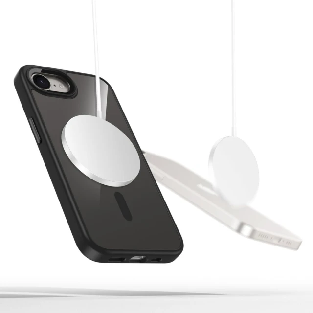 Чохол Tech-Protect MagMat для iPhone 16e Black Clear with MagSafe (5906302360253)