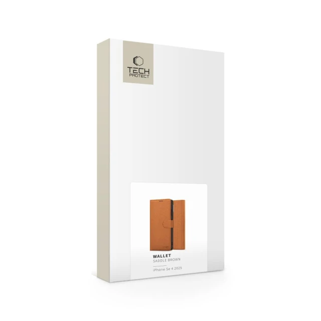 Чохол-книжка Tech-Protect Wallet для iPhone 16e Saddle Brown (5906302360321)