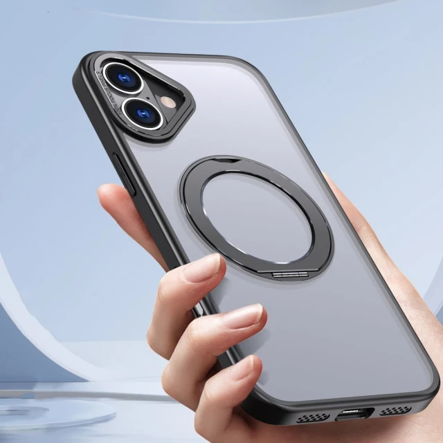 Чехол Tech-Protect MagRing для iPhone 16e Matte Black with MagSafe (5906302360338)
