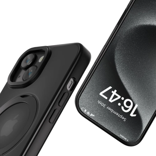 Чехол Tech-Protect MagRing для iPhone 16e Matte Black with MagSafe (5906302360338)