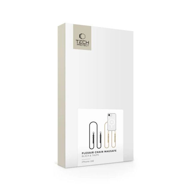 Чохол Tech-Protect Flexair Chain для iPhone 16e Black Taupe with MagSafe (5906302360345)