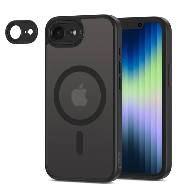 Чехол Tech-Protect MagCam для iPhone 16e Matte Black with MagSafe (5906302360390)