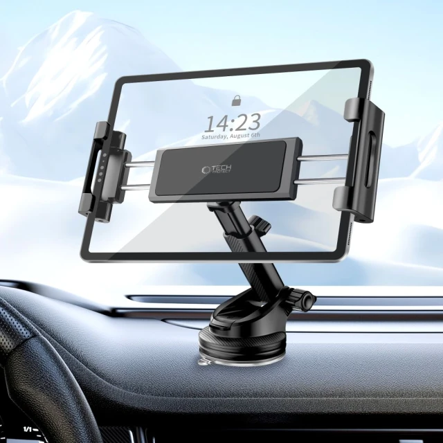 Автодержатель Tech-Protect V4 Universal Windshield & Dashboard Car Mount For Tablet Black (5906302360505)