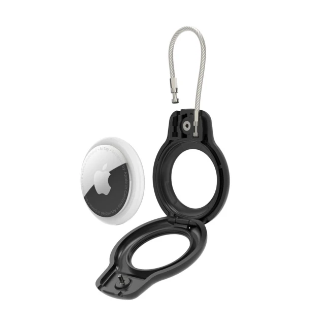 Чехол-брелок Tech-Protect Rough Vein для AirTag (2 pack) Black (5906302360727)
