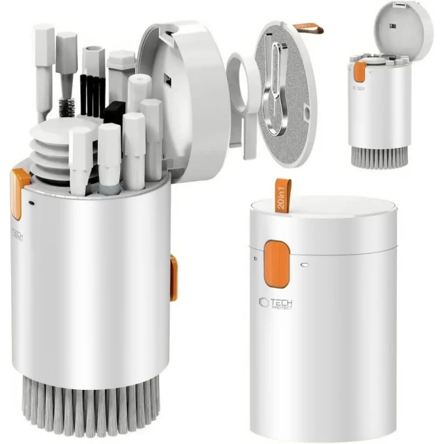 Набір для чищення Tech-Protect CS01 20-in-1 Phone & Earphone & Tablet & Laptop White (5906302360758)