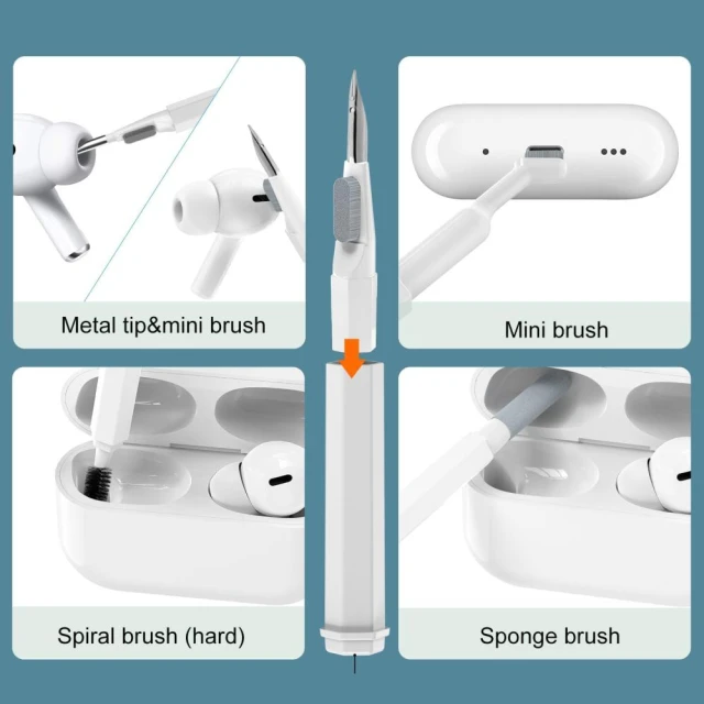 Набір для чищення Tech-Protect CS01 20-in-1 Phone & Earphone & Tablet & Laptop White (5906302360758)