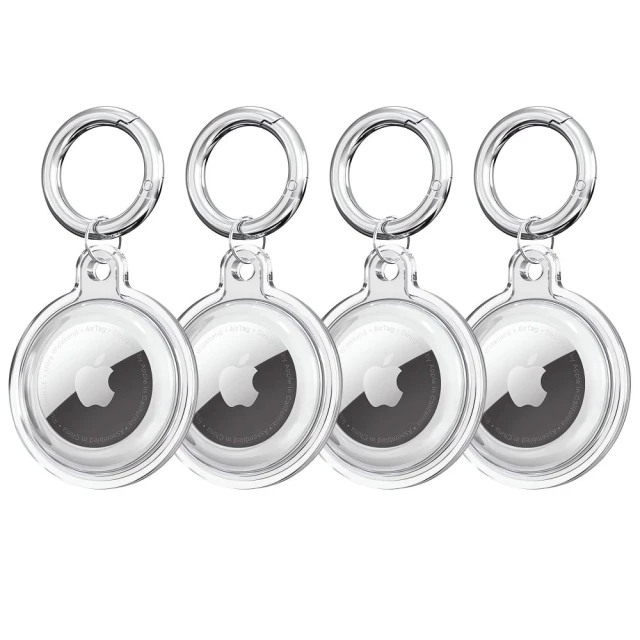 Чохол-брелок Tech-Protect Icon для AirTag (4 pack) Clear (5906302360765)