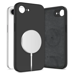 Чехол Tech-Protect Liquid Silicone для iPhone 16e Black with MagSafe (5906302360826)
