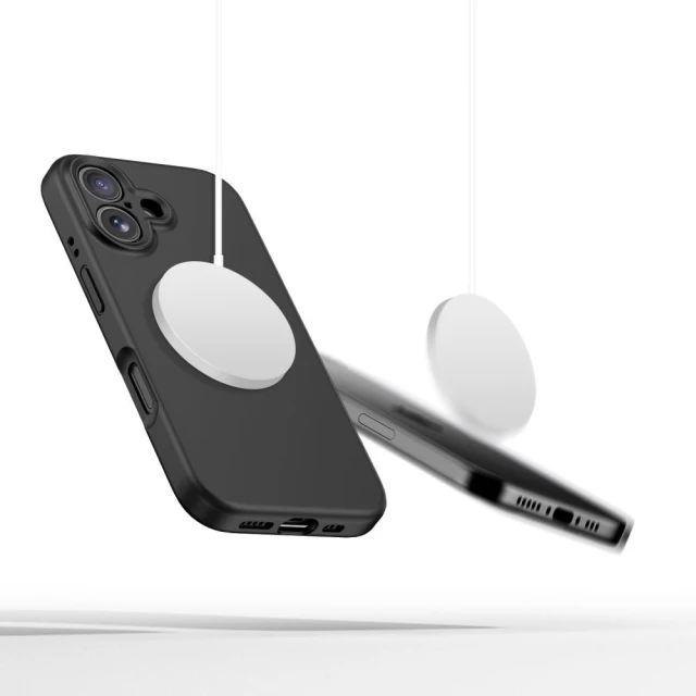 Чохол Tech-Protect Liquid Silicone для iPhone 16e Black with MagSafe (5906302360826)