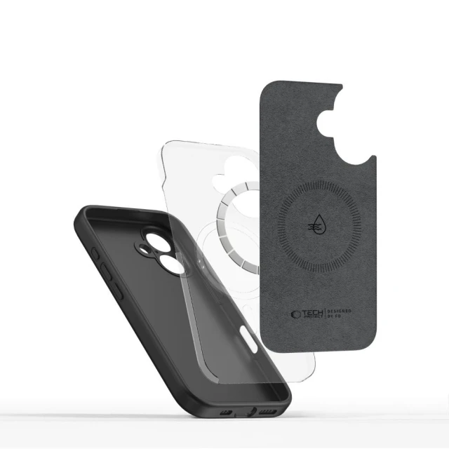 Чохол Tech-Protect Liquid Silicone для iPhone 16e Black with MagSafe (5906302360826)
