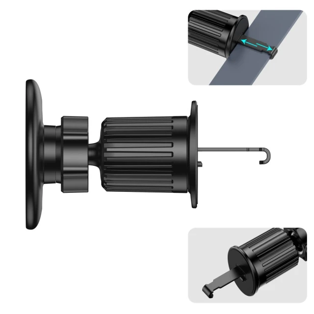 Автотримач Tech-Protect N58 Magnetic Vent Car Mount Black with MagSafe (5906302360871)