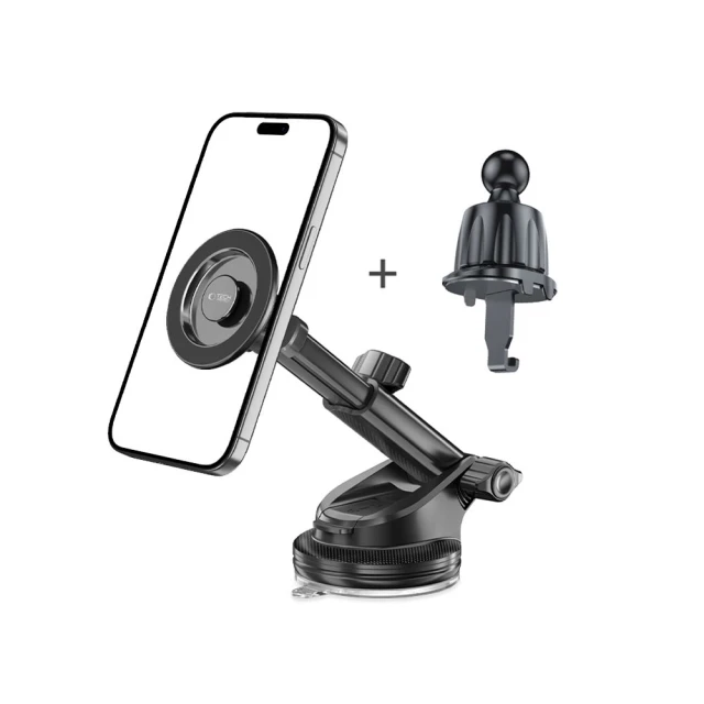 Автотримач Tech-Protect N58 Magnetic Dashboard & Vent Car Mount Black with MagSafe (5906302360888)