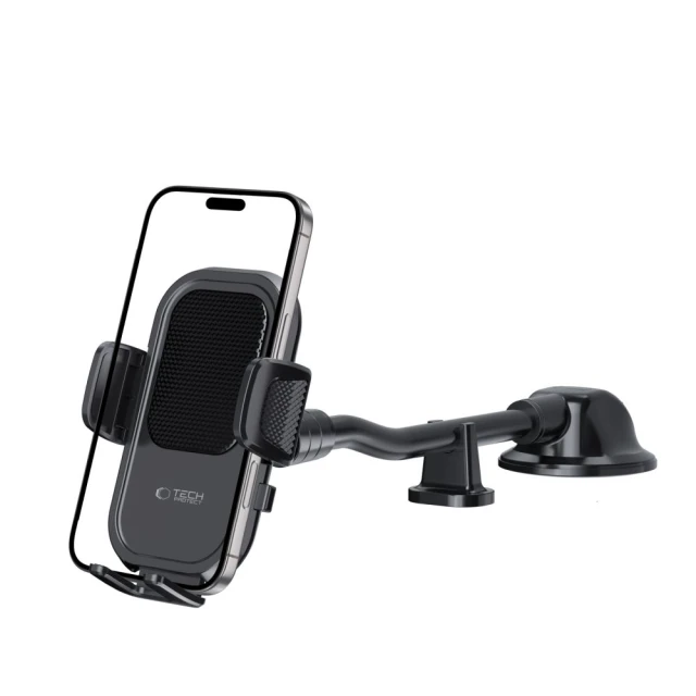 Автотримач Tech-Protect V8 Universal Long Arm Dashboard & Windshield Car Mount Black (5906302360918)