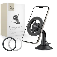 Автотримач Tech-Protect N56 Magnetic Dashboard SHRT Car Mount Black with MagSafe (5906302360925)