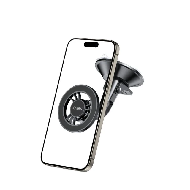 Автотримач Tech-Protect N56 Magnetic Dashboard SHRT Car Mount Black with MagSafe (5906302360925)