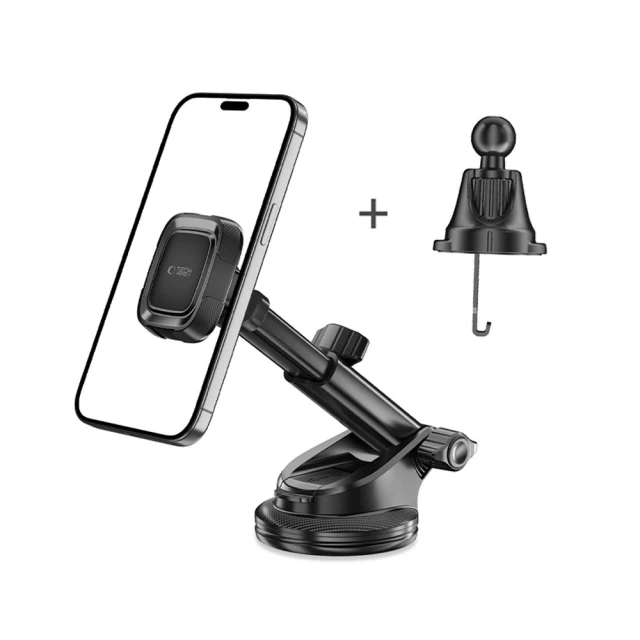 Автодержатель Tech-Protect N59 Magnetic Dashboard & Vent Car Mount Black (5906302360963)