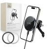 Автотримач з функцією бездротової зарядки Tech-Protect MM15W-V5 Magnetic Stable Vent Car Mount 15W Black with MagSafe (5906302361069)