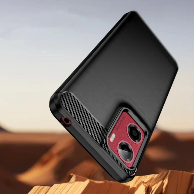 Чохол Tech-Protect TPUCarbon для Motorola Moto G05 | E15 Black (5906302361267)