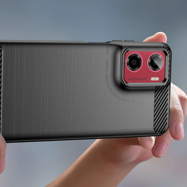 Чохол Tech-Protect TPUCarbon для Motorola Moto G05 | E15 Black (5906302361267)