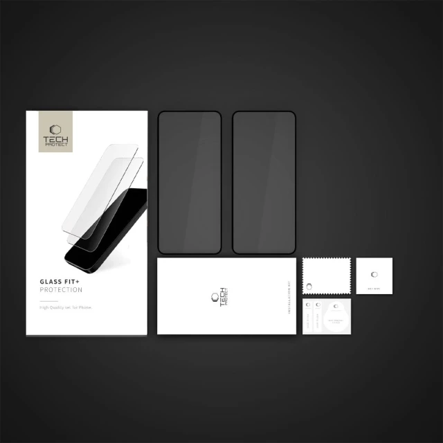 Захисне скло Tech-Protect Glass Fit+ для Xiaomi Redmi Note 14 4G/5G Black (2 pack) (5906302361281)