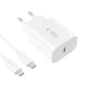 Мережевий зарядний пристрій Tech-Protect NC20W 20W USB-C with USB-C to USB-C Cable 1 m White (5906302361588)