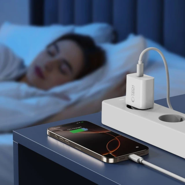 Мережевий зарядний пристрій Tech-Protect NC20W 20W USB-C with USB-C to USB-C Cable 1 m White (5906302361588)
