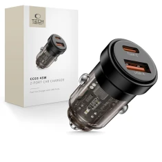 Автомобільний зарядний пристрій Tech-Protect CC03 USB-A | USB-C 45W Black (5906302361656)