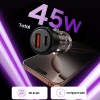 Автомобільний зарядний пристрій Tech-Protect CC03 USB-A | USB-C 45W Black (5906302361656)
