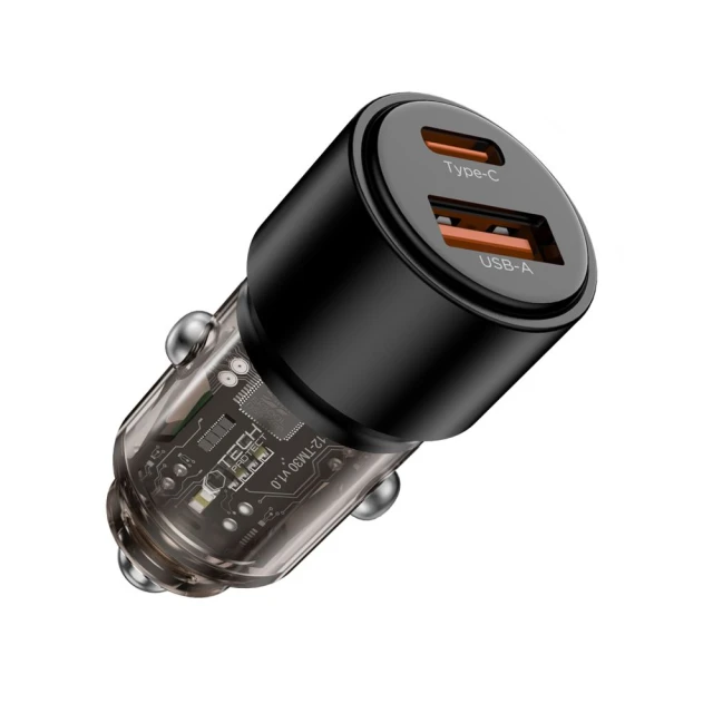 Автомобільний зарядний пристрій Tech-Protect CC03 USB-A | USB-C 95W Black (5906302361670)