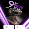 Автомобільний зарядний пристрій Tech-Protect CC03 USB-A | USB-C 95W Black (5906302361670)