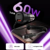 Автомобільний зарядний пристрій Tech-Protect CC05 USB-A | USB-C 60W with Built-in USB-C Cable Black (5906302361717)