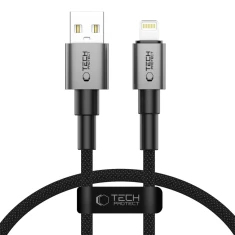Кабель Tech-Protect Ultraboost DNA USB-A to Lightning 0.25 m Iron Grey (5906302361731)