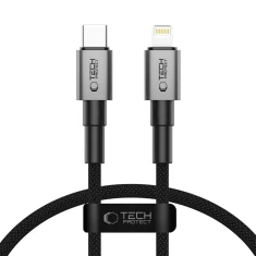 Кабель Tech-Protect Ultraboost DNA USB-C to Lightning 0.25 m Iron Grey (5906302361748)
