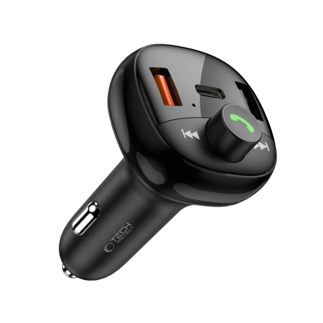 FM-трансмиттер Tech-Protect CC06 2xUSB-A | USB-C 72W Black (5906302361786)