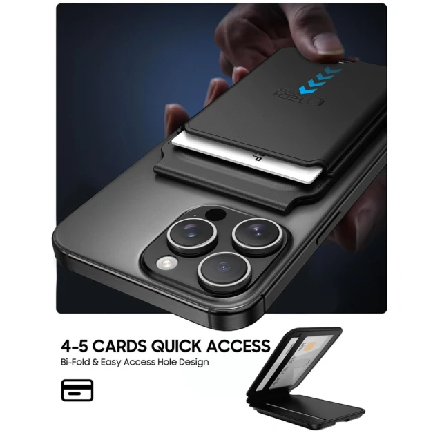 Магнітний гаманець Tech-Protect MagWallet Black with MagSafe (5906302361861)