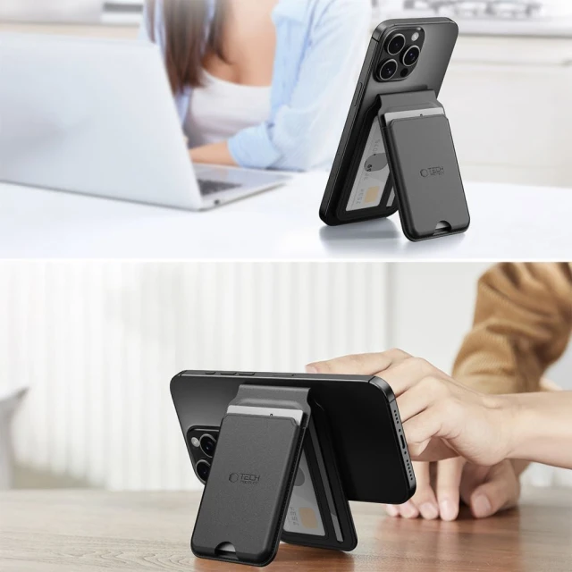 Магнітний гаманець Tech-Protect MagWallet Black with MagSafe (5906302361861)