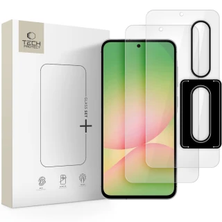 Комплект захисного скла Tech-Protect Glass Set+ для Samsung Galaxy A36 5G (A366) | A56 5G (A566) Clear (5906302362080)