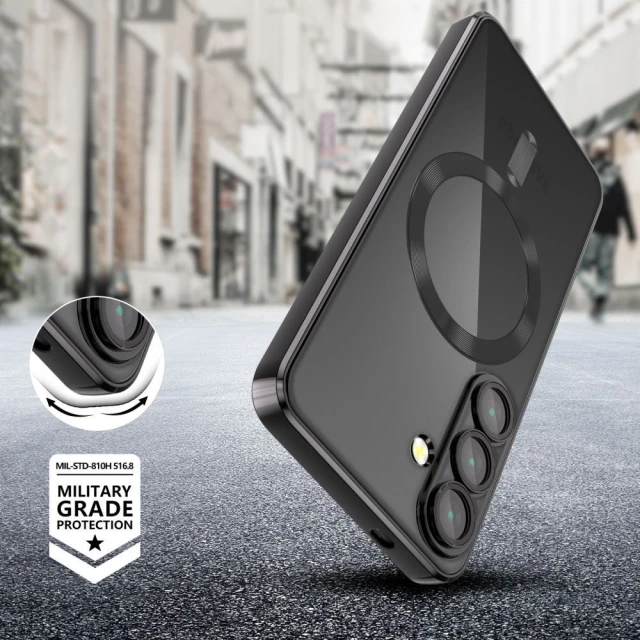 Чохол Tech-Protect MagFlex для Samsung Galaxy A56 5G (A566) Shiny Black with MagSafe (5906302362233)