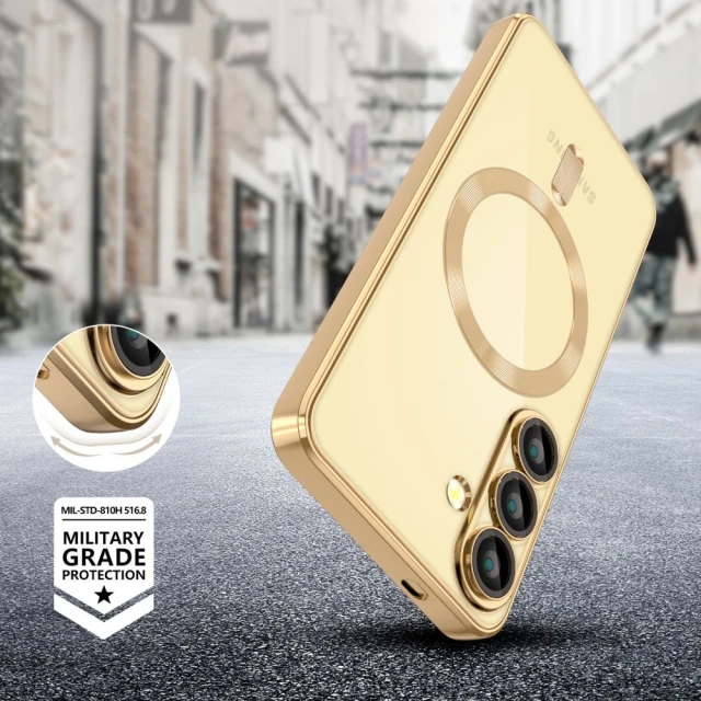 Чохол Tech-Protect MagFlex для Samsung Galaxy A56 5G (A566) Shiny Gold with MagSafe (5906302362240)
