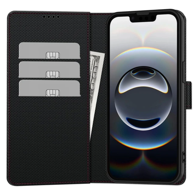 Чохол-книжка Tech-Protect Wallet RS для iPhone 16e Black Red (5906302362622)
