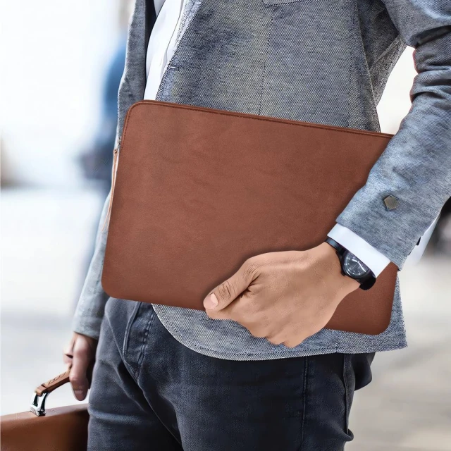 Чохол-папка для ноутбука Tech-Protect Fleece 13-14 inch Brown (5906302362813)