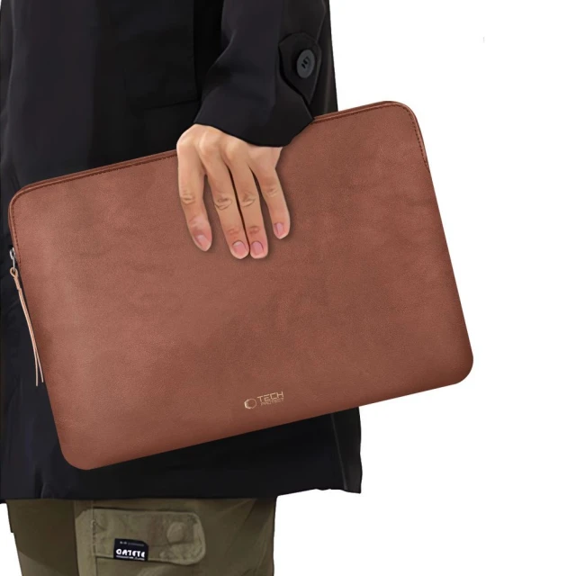 Чохол-папка для ноутбука Tech-Protect Fleece 13-14 inch Brown (5906302362813)