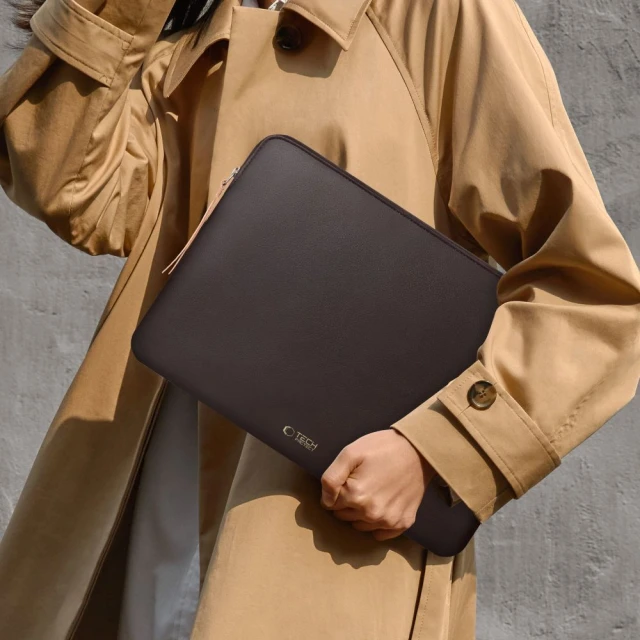 Чохол-папка для ноутбука Tech-Protect Fleece 13-14 inch Chocolate (5906302362837)