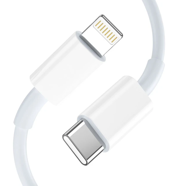 Мережевий зарядний пристрій Tech-Protect NC20W PD 20W USB-C with USB-C to Lightning Cable 1 m White (5906302362899)