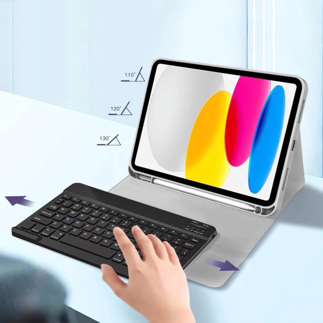 Чохол-клавіатура Tech-Protect SC Pen + Keyboard для iPad 11 2025 11th Gen | 10.9 2022 10th Gen Grey (5906302363117)