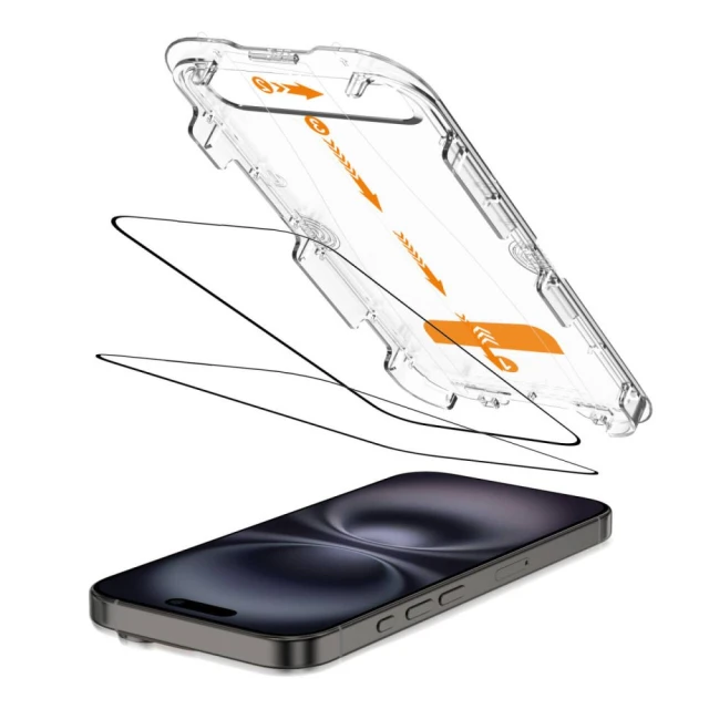 Захисне скло Tech-Protect Quick Set+ для iPhone 16 | 15 Black (2 pack) (5906302363179)